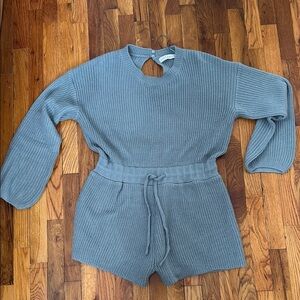 NWOT Petal & Pup Blue Knit Romper